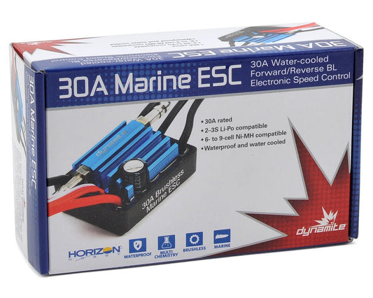 30A Brushless Marine ESC for 2-3S LiPo Batteries (DYNM3860)
