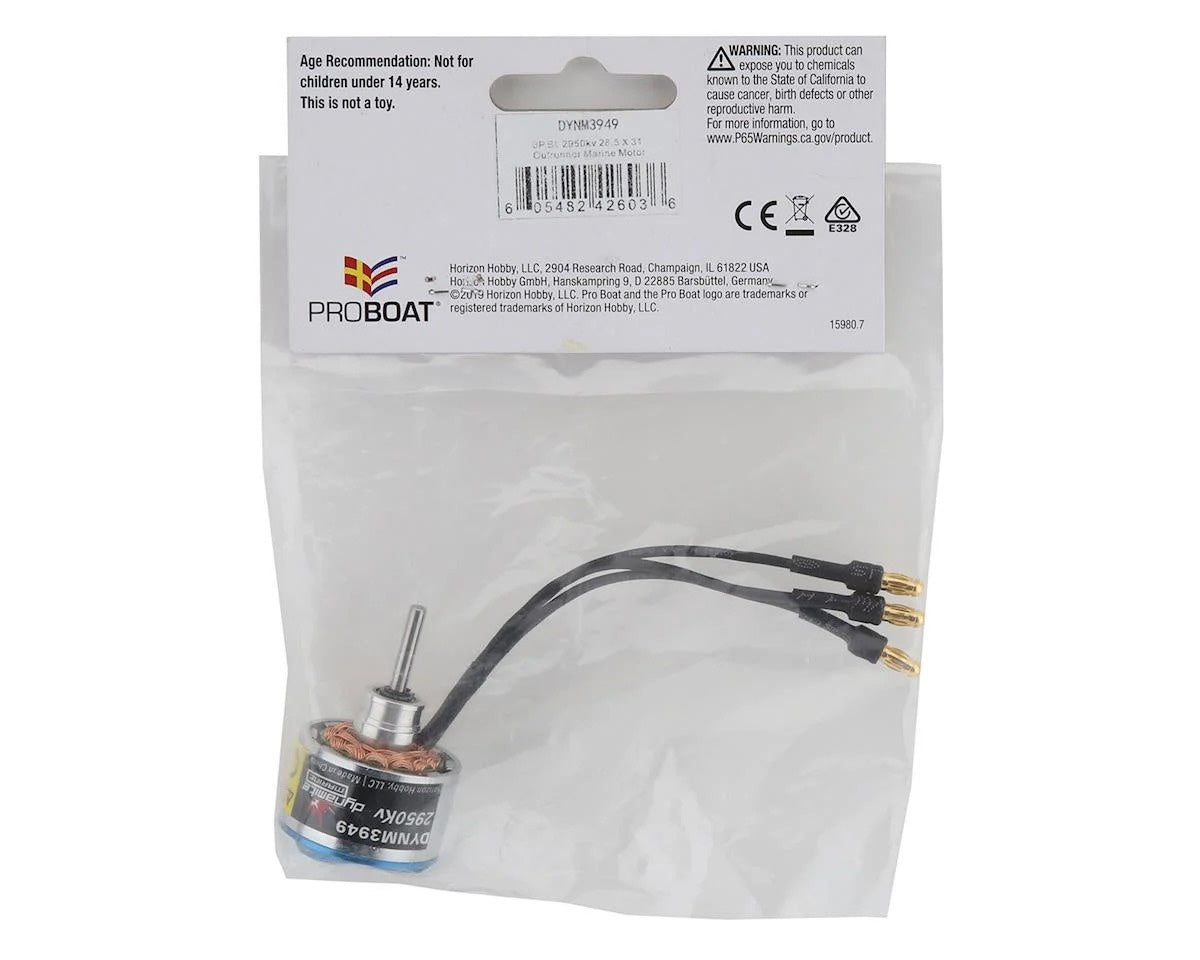 8P Brushless 2950kv Outrunner Marine Motor (DYNM3949)