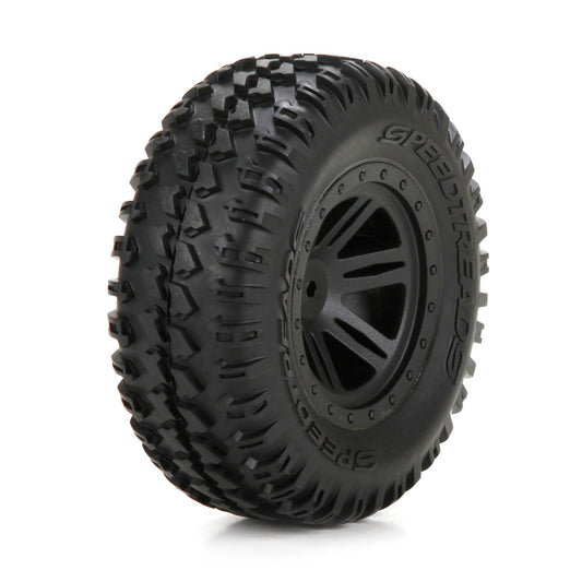 1/10 Front Tire Premounted on Black Wheel for AMP DB (ECX43011)