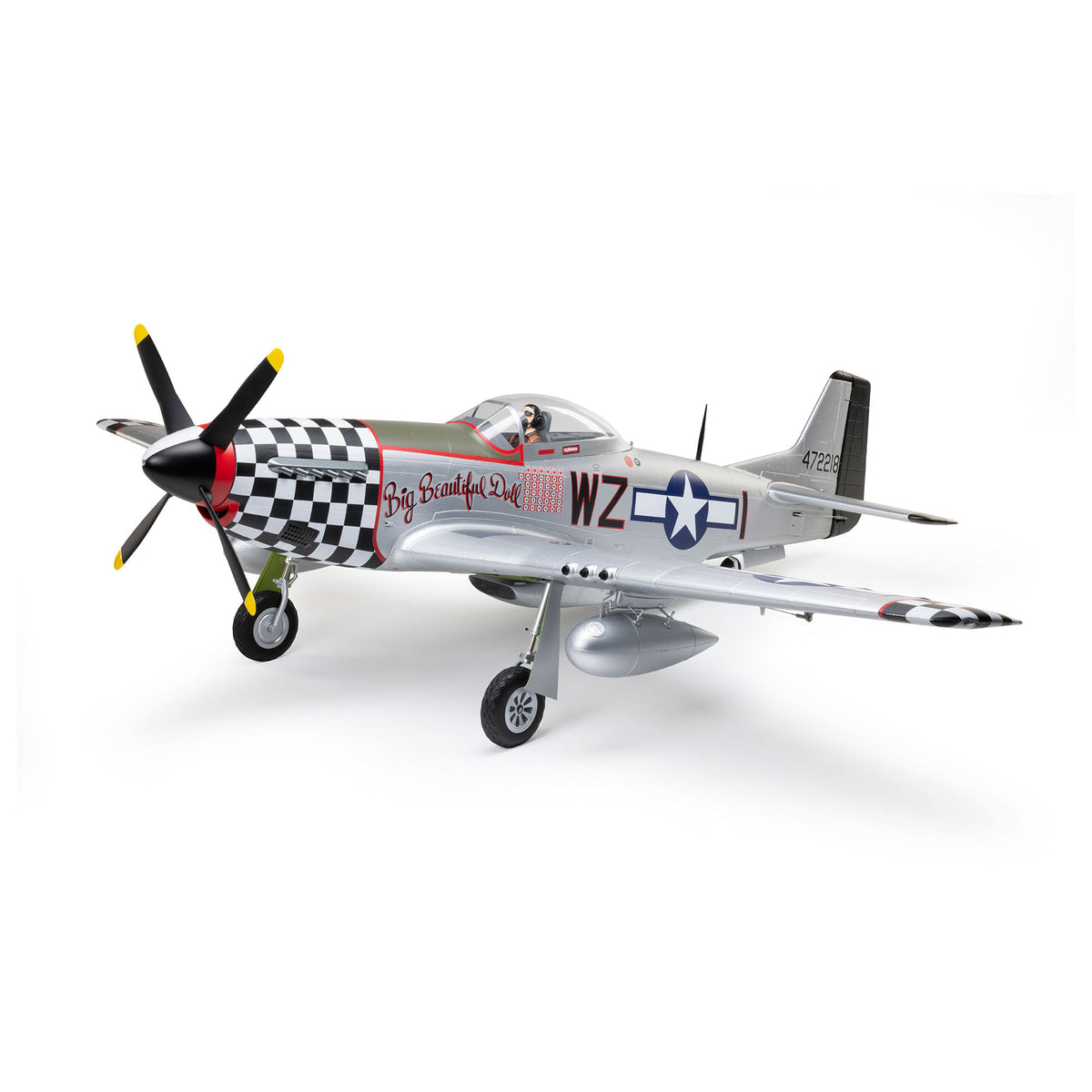 P-51D Mustang Big Beautiful Doll 1.5m BNF Basic (EFL-3359)_1