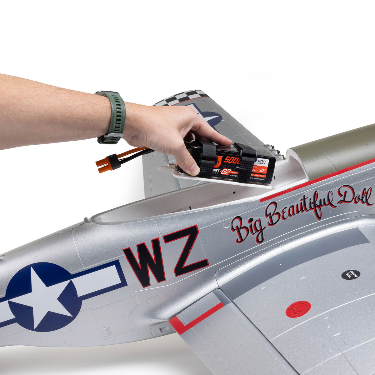 P-51D Mustang Big Beautiful Doll 1.5m BNF Basic (EFL-3359)_10