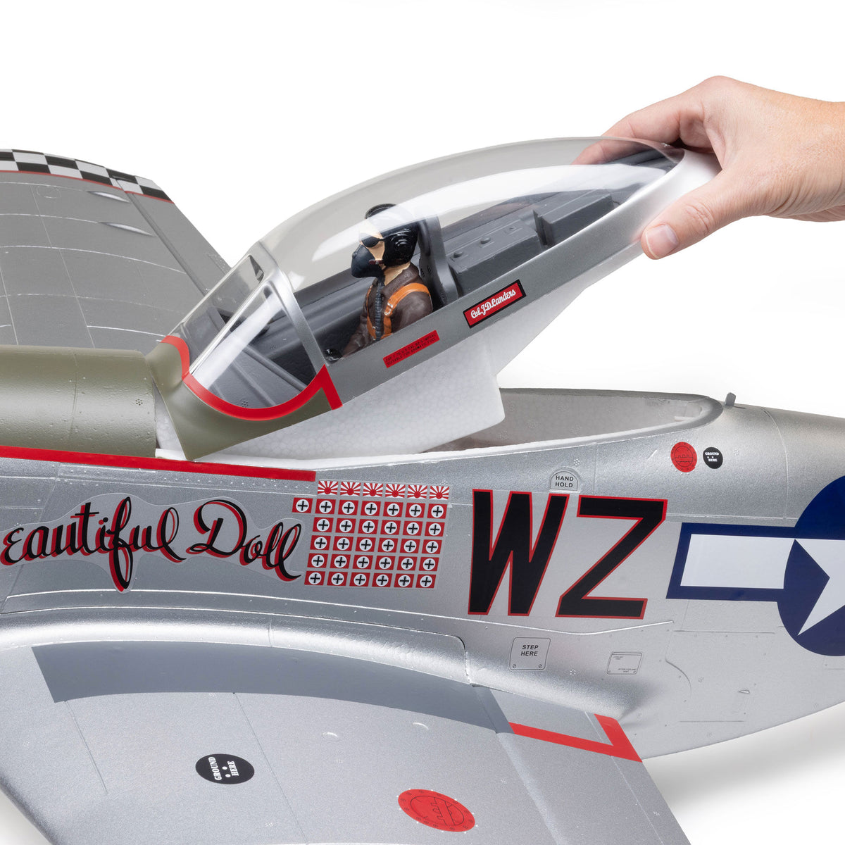 P-51D Mustang Big Beautiful Doll 1.5m BNF Basic (EFL-3359)_17