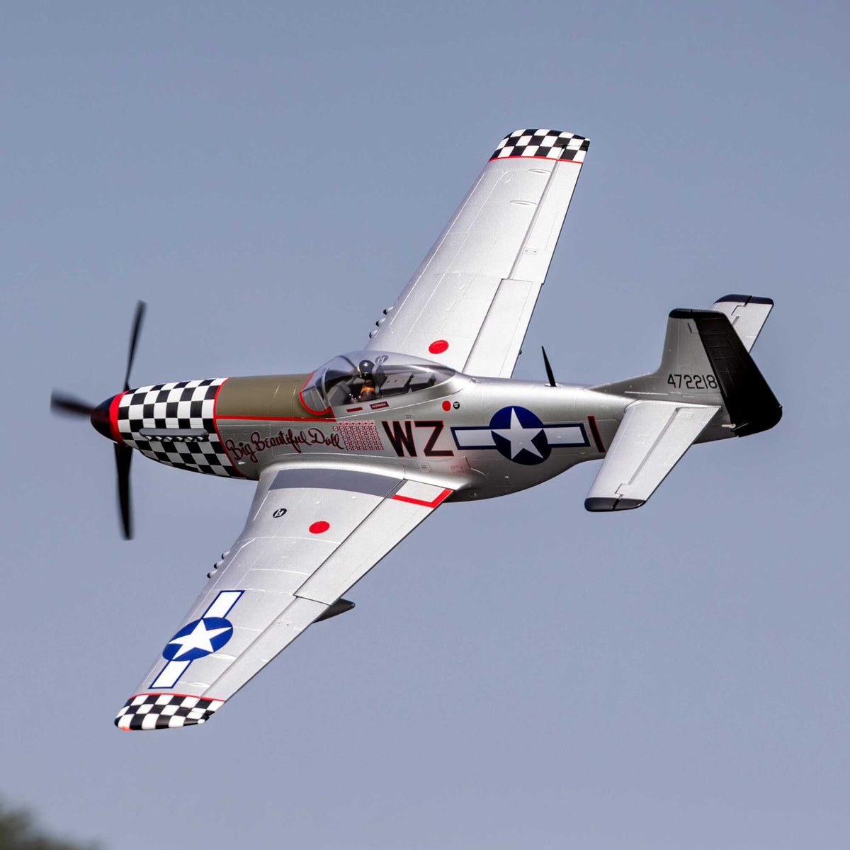 P-51D Mustang Big Beautiful Doll 1.5m BNF Basic (EFL-3359)_5