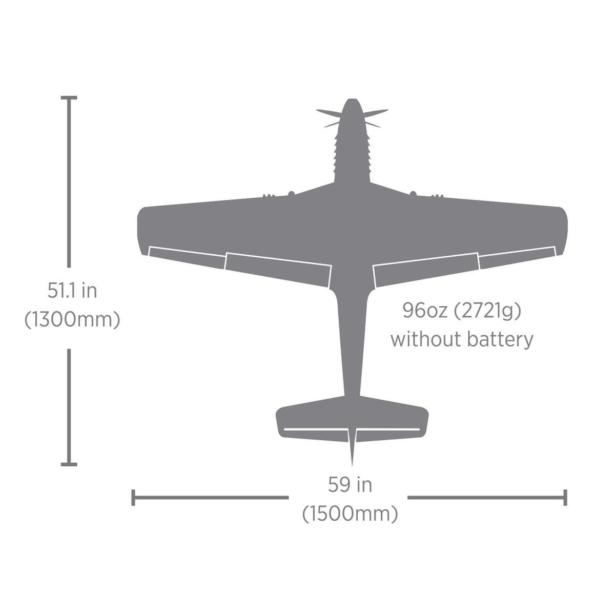 P-51D Mustang Big Beautiful Doll 1.5m BNF Basic (EFL-3359)_23