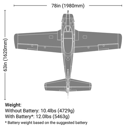 Carbon-Z T-28 Trojan 2.0m with Smart BNF Basic (EFL013550)