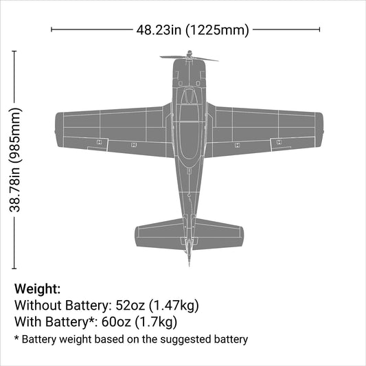 T-28 Trojan 1.2m with Smart PNP (EFL18375)