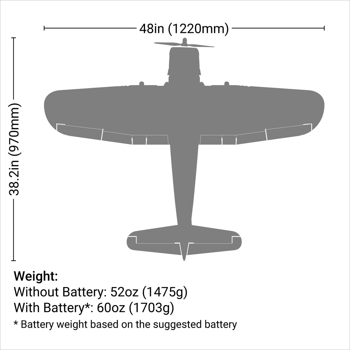 F4U-4 Corsair 1.2m BNF Basic (EFL18550)