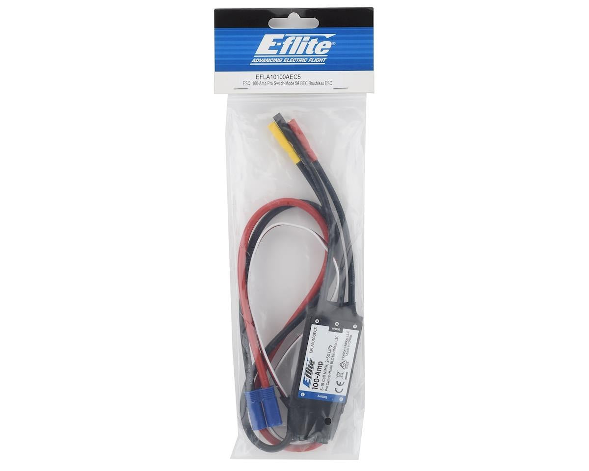 100-Amp Pro Switch-Mode BEC Brushless ESC with 270mm Lead (EFLA10100AEC5)
