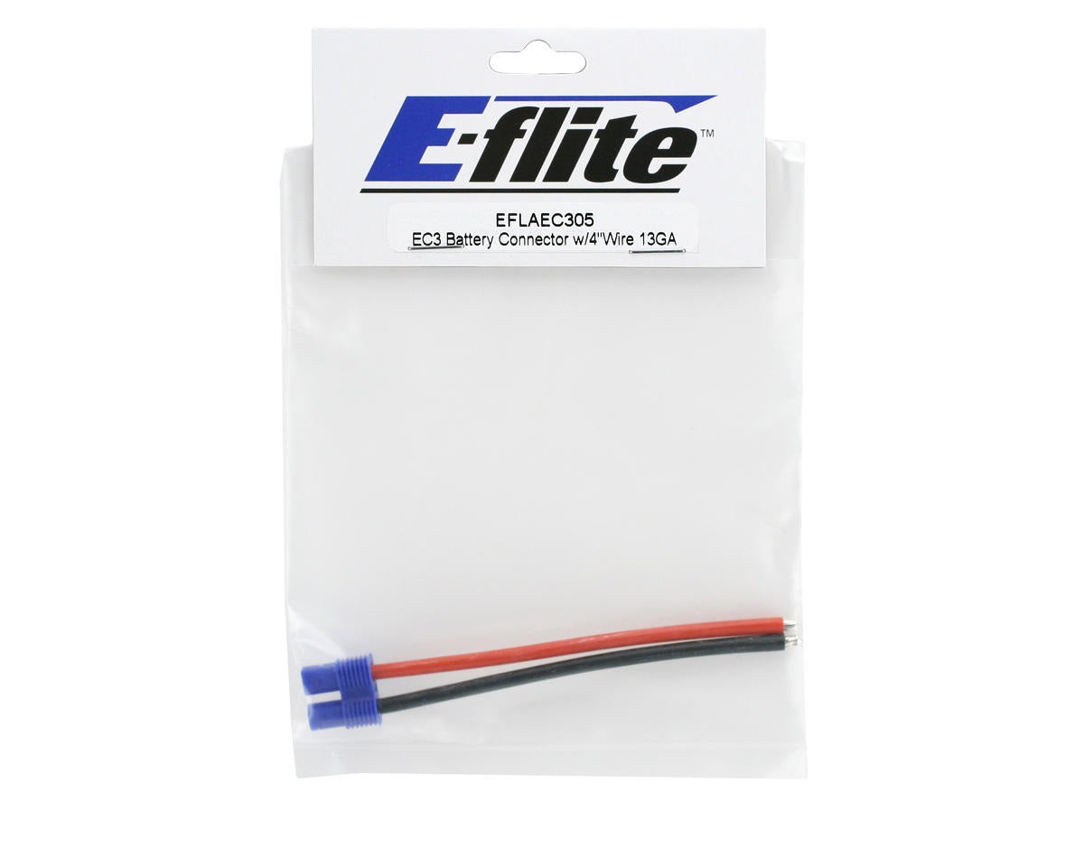 E-flite EC3 Connector with 4" Wire and 13 AWG (EFLAEC305)