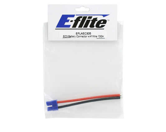 E-flite EC3 Connector with 4" Wire and 13 AWG (EFLAEC305)