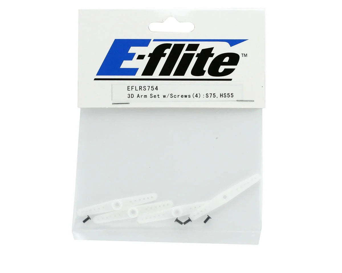 3D Arm Set with Screws for S75, HS-55, and Fusion 180 (EFLRS754)