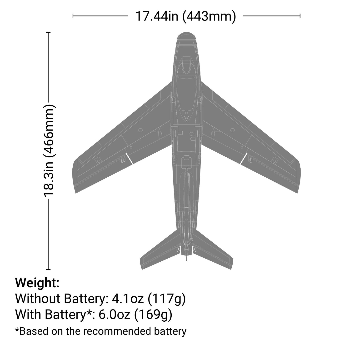 UMX F-86 Sabre 30mm EDF BNF Basic (EFLU7050)