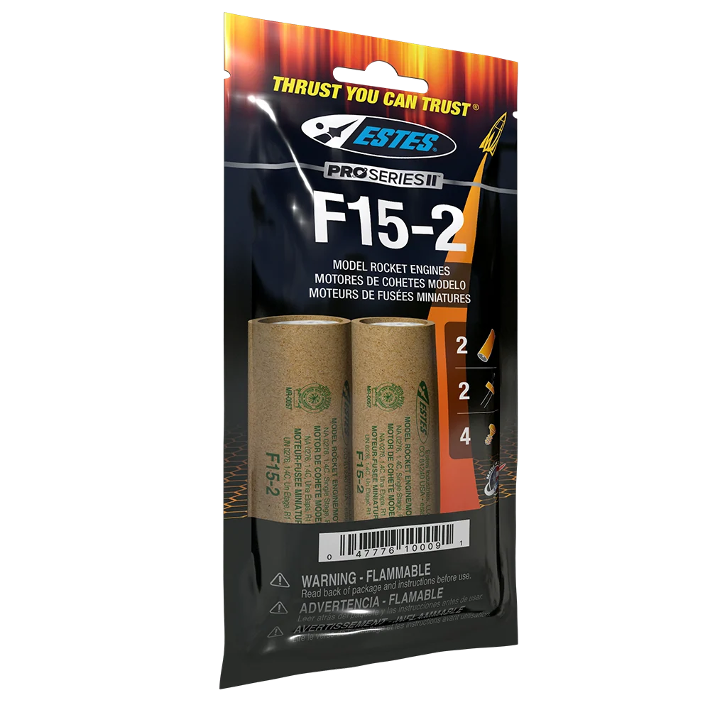 F15-2 Pro Series II 29mm Engines for Model Rockets (2) (EST10009)