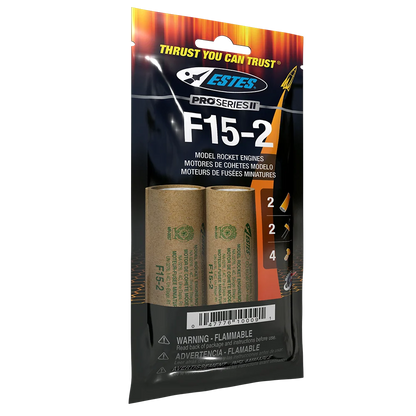 F15-2 Pro Series II 29mm Engines for Model Rockets (2) (EST10009)