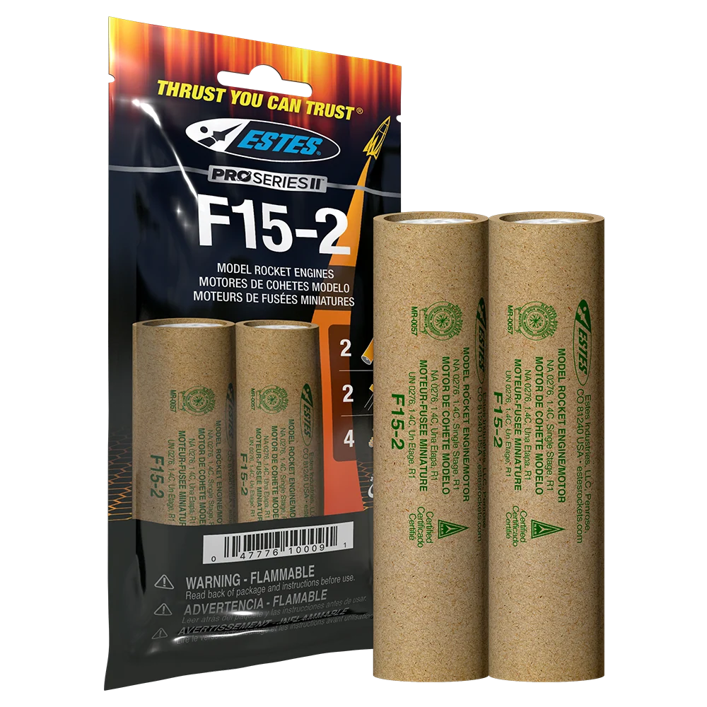 F15-2 Pro Series II 29mm Engines for Model Rockets (2) (EST10009)