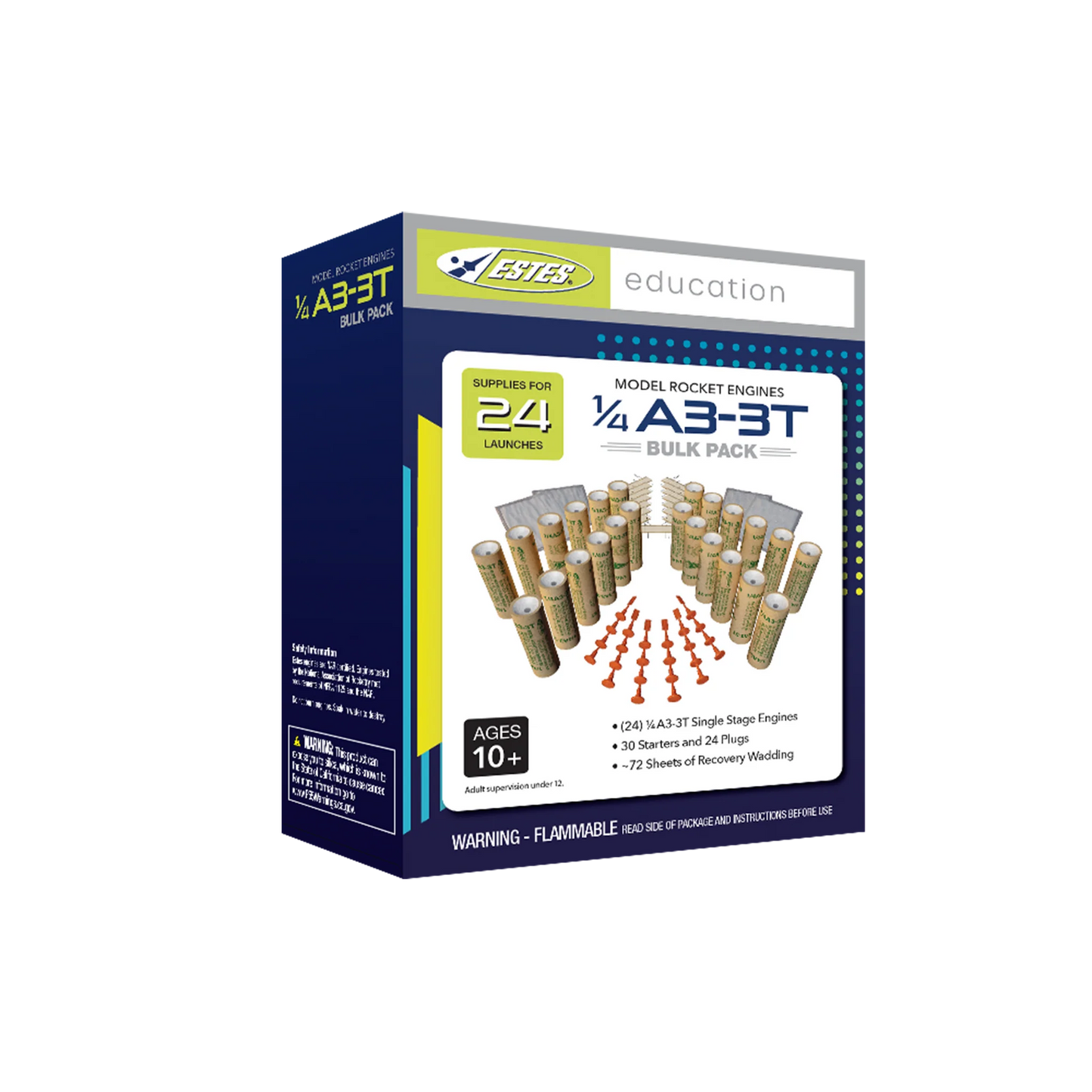 1/4A3-3T 13mm Engines for Model Rockets (4) (EST10010)
