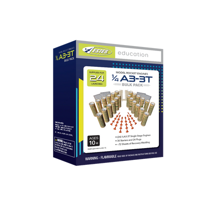 1/4A3-3T 13mm Engines for Model Rockets (4) (EST10010)
