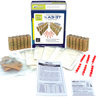 1/4A3-3T 13mm Engines for Model Rockets (4) (EST10010)