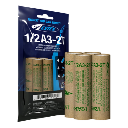 1/2A3-2T 13mm Engines for Model Rockets (4) (EST10011)