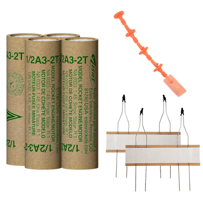 1/2A3-2T 13mm Engines for Model Rockets (4) (EST10011)