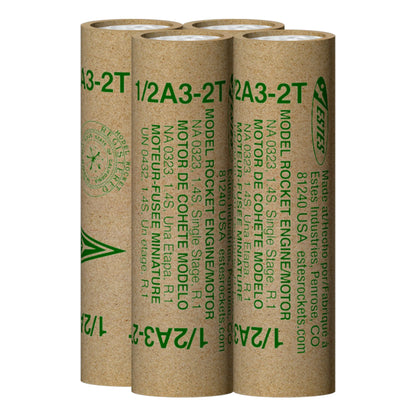 1/2A3-2T 13mm Engines for Model Rockets (4) (EST10011)