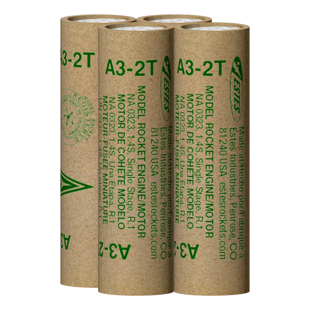 A3-2T 13mm Engines for Model Rockets (4) (EST10012)