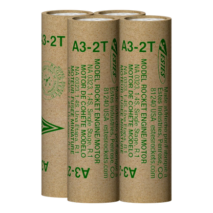 A3-2T 13mm Engines for Model Rockets (4) (EST10012)