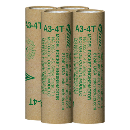 A3-4T 13mm Engines for Model Rockets (4) (EST10013)