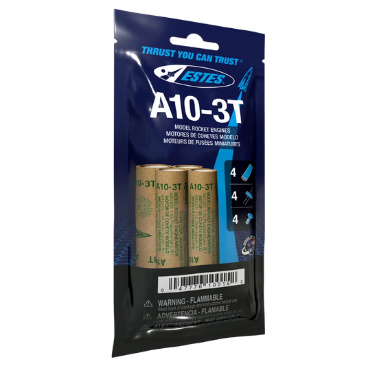 A10-3T 13mm Engines for Model Rockets (4) (EST10015)