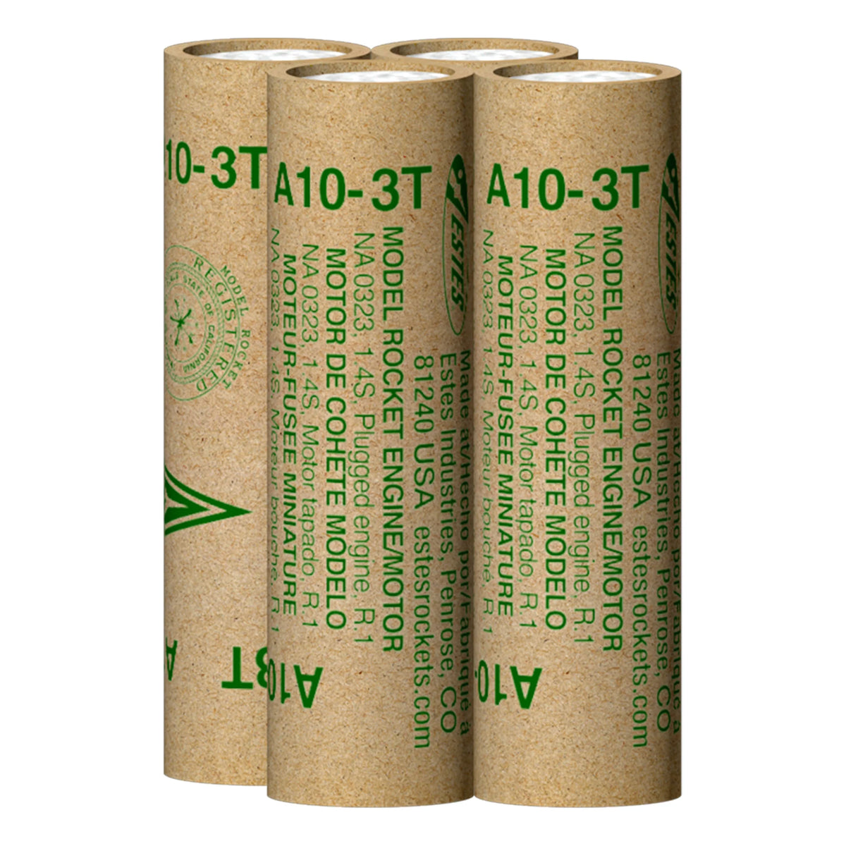 A10-3T 13mm Engines for Model Rockets (4) (EST10015)