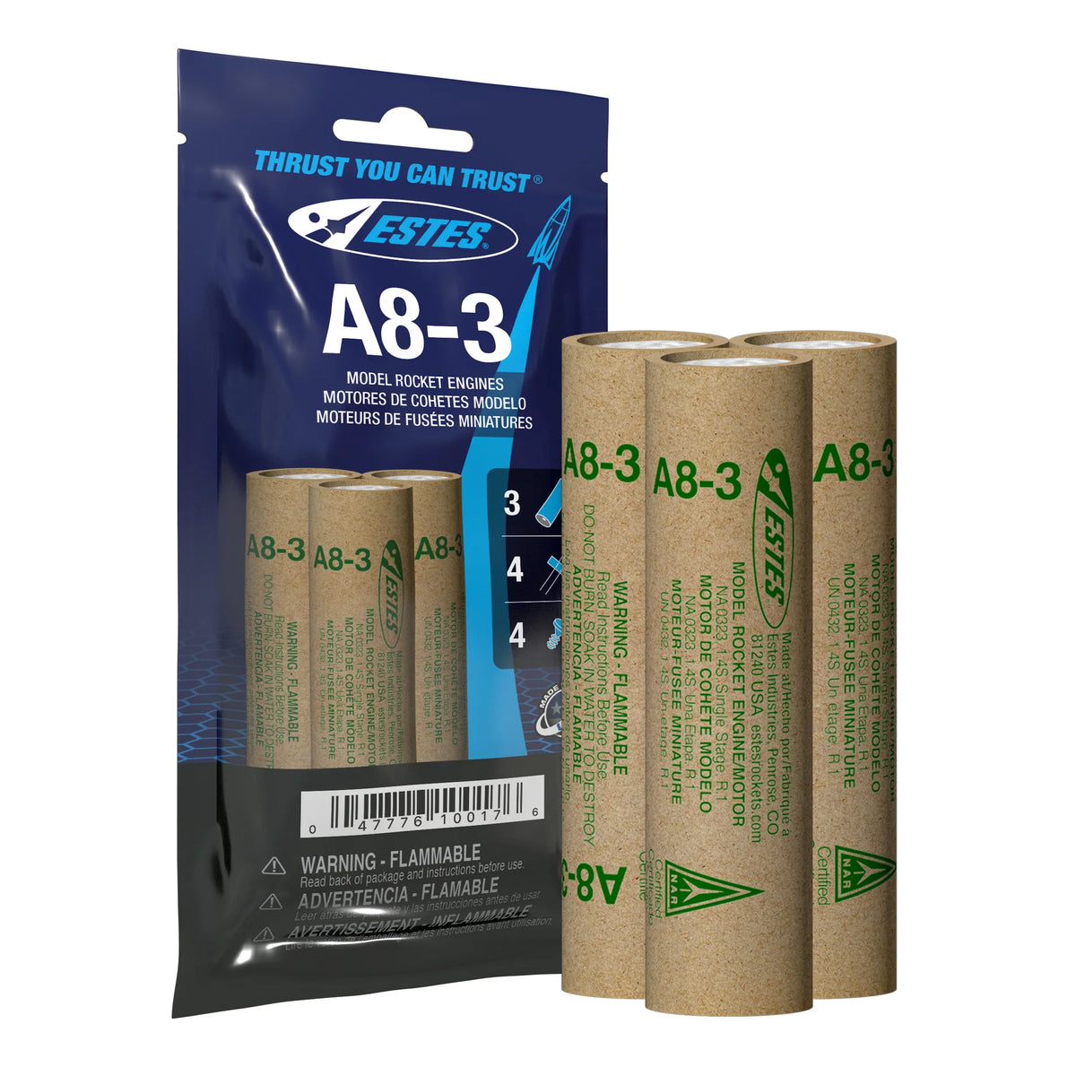 A8-3 Standard Engines for Model Rockets (3) (EST10017)