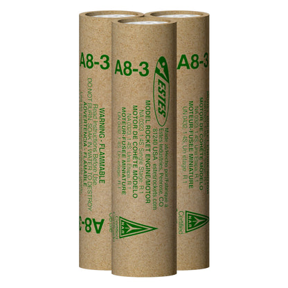 A8-3 Standard Engines for Model Rockets (3) (EST10017)