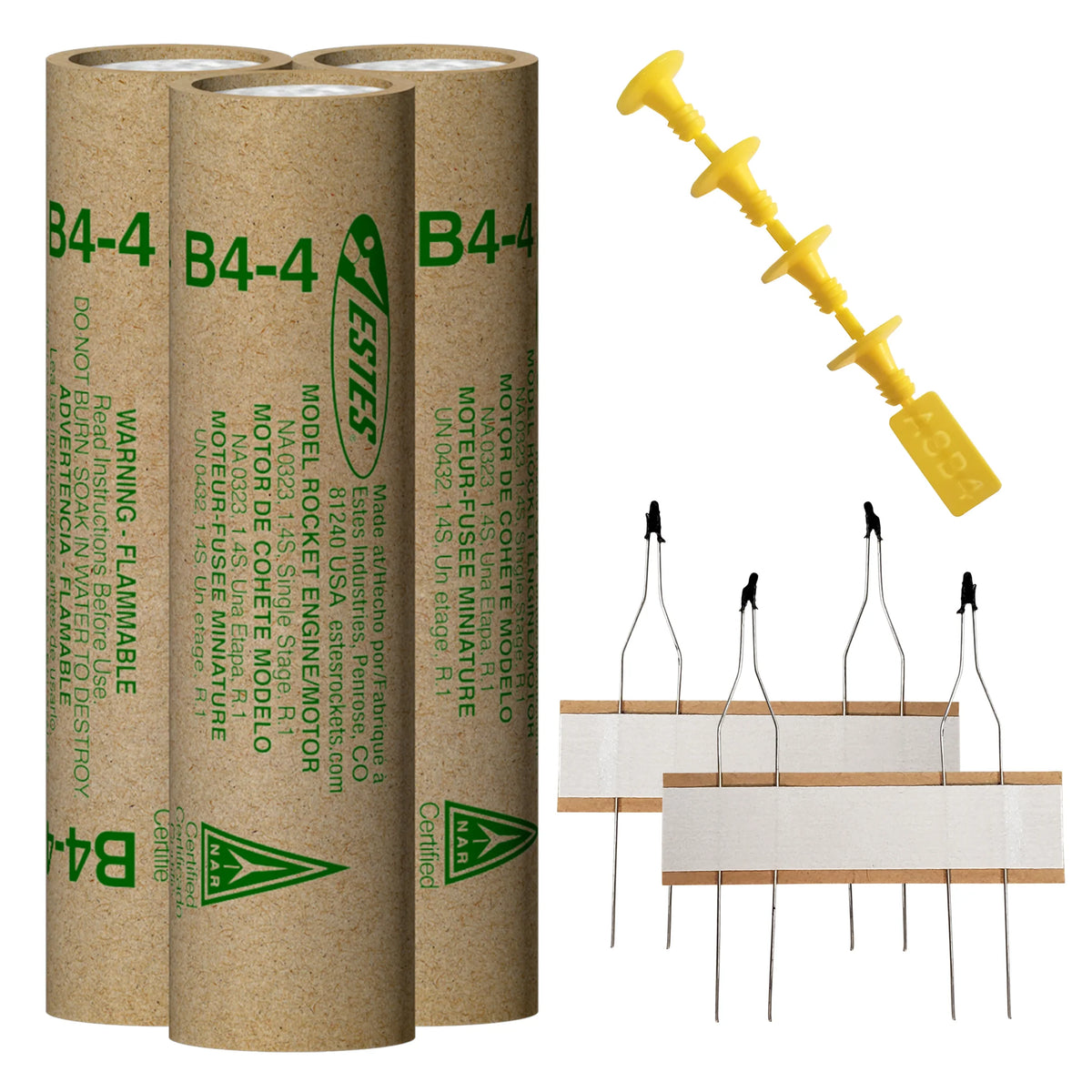 B4-4 Standard Engines for Model Rockets (3) (EST10019)