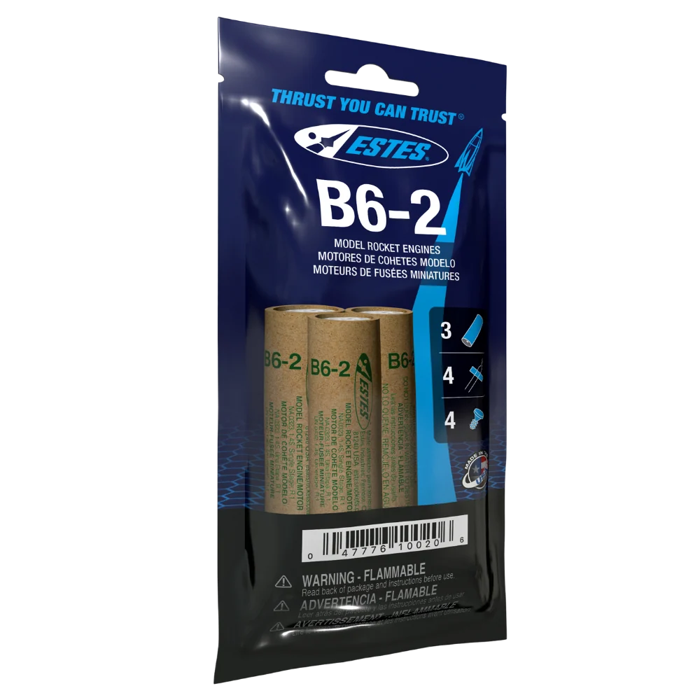 B6-2 Standard Engines for Model Rockets (3) (EST10020)