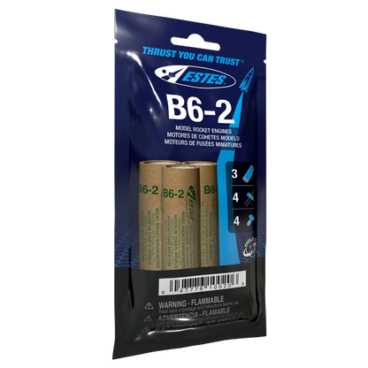 B6-2 Standard Engines for Model Rockets (3) (EST10020)