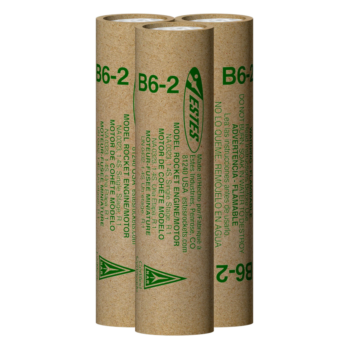 B6-2 Standard Engines for Model Rockets (3) (EST10020)