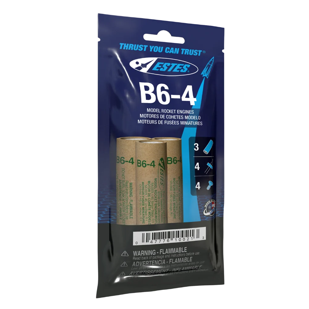 B6-4 Standard Engines for Model Rockets (3) (EST10021)