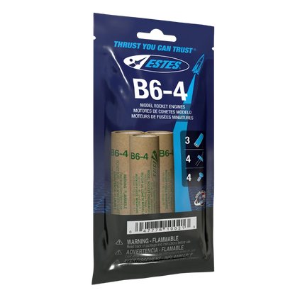 B6-4 Standard Engines for Model Rockets (3) (EST10021)