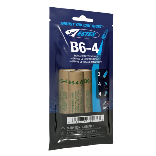 B6-4 Standard Engines for Model Rockets (3) (EST10021)
