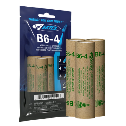 B6-4 Standard Engines for Model Rockets (3) (EST10021)