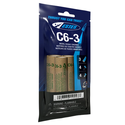 C6-3 Standard Engines for Model Rockets (3) (EST10023)