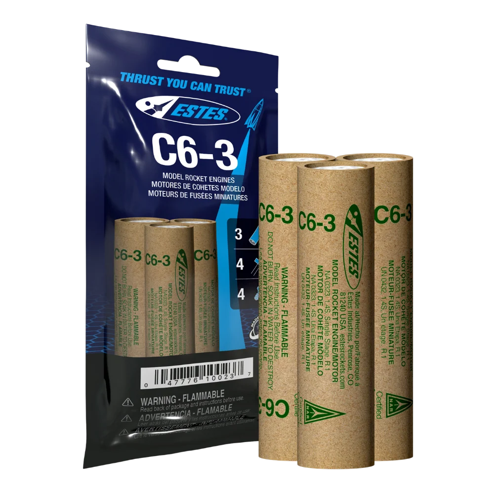 C6-3 Standard Engines for Model Rockets (3) (EST10023)