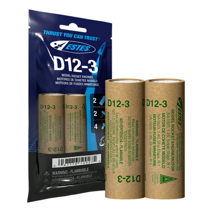 D12-3 Standard Engines for Model Rockets (2) (EST10027)