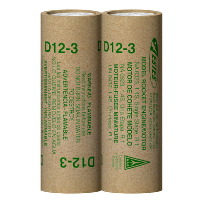 D12-3 Standard Engines for Model Rockets (2) (EST10027)