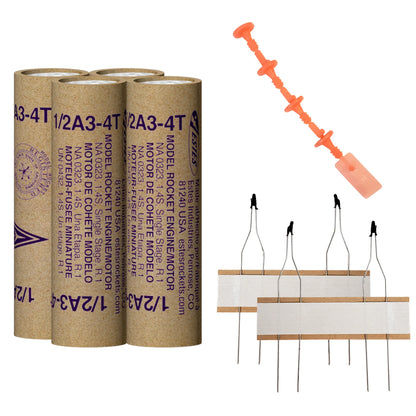 1/2A3-4T 13mm Engines for Model Rockets (4) (EST10035)