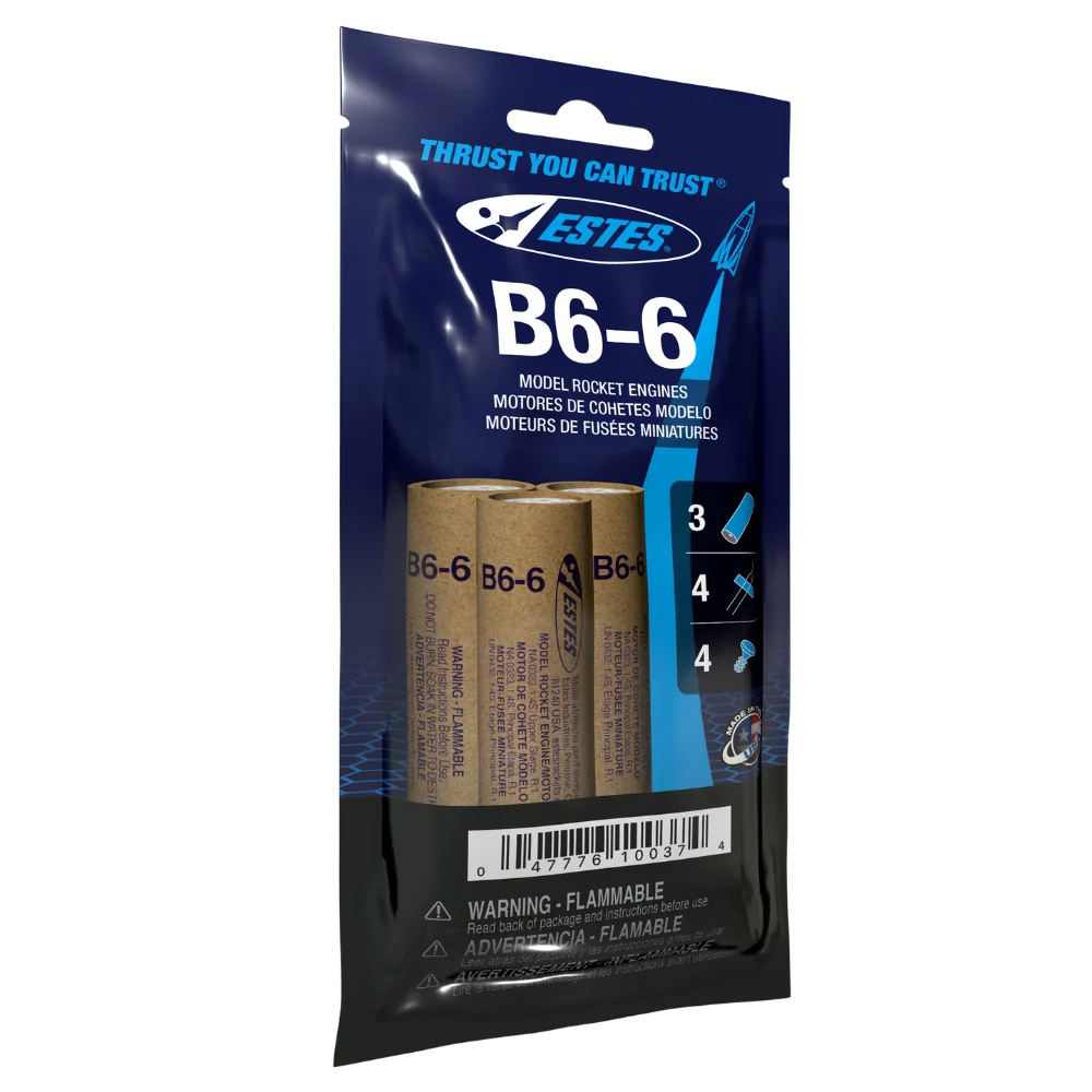 B6-6 Standard Engines for Model Rockets (3) (EST10037)