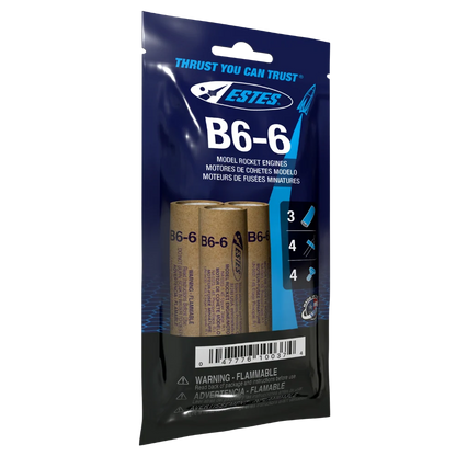 B6-6 Standard Engines for Model Rockets (3) (EST10037)