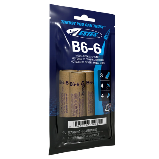 B6-6 Standard Engines for Model Rockets (3) (EST10037)