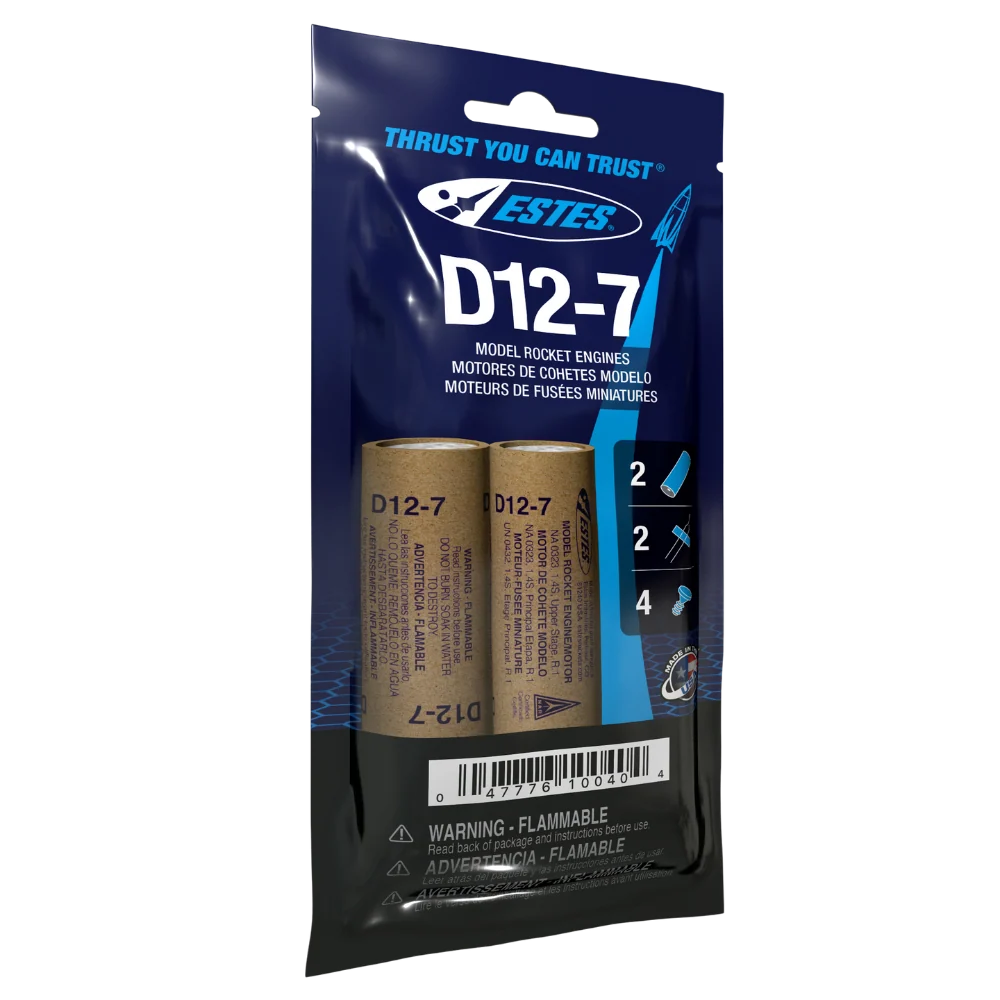 D12-7 Standard Engines for Model Rockets (2) (EST10040)