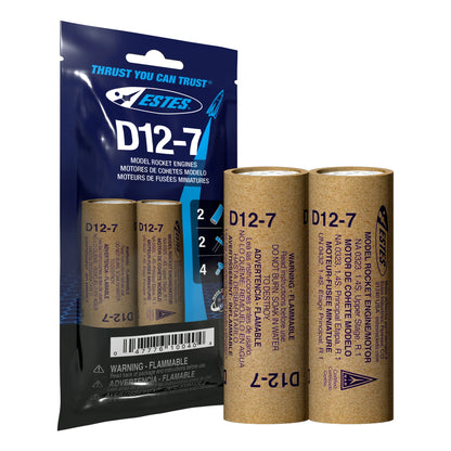 D12-7 Standard Engines for Model Rockets (2) (EST10040)